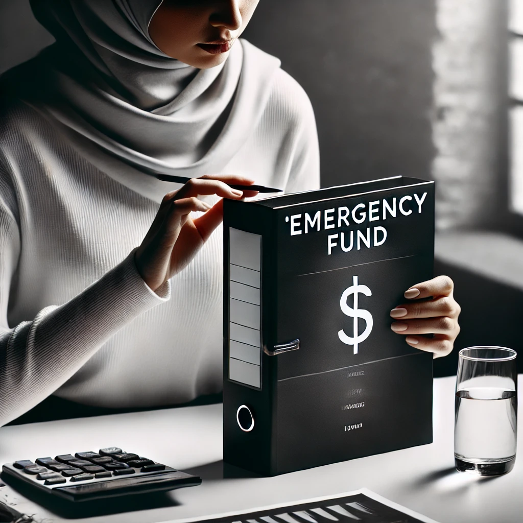 Illustration of separate goal accounts for Hajj, home deposit, education, and travel funds